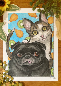 Custom Pet Caricature